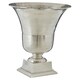 image 2 of Interiors By Premier Elegant Large Silver Finish Fluted Vase, Durable Cermaic Flower Vase, Striking Design Vase For Bedroom Silver
