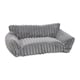 image 2 of Living and Home Plush Pet Sofa Bed with Removable Cover, Soft Cushion for Cats & Dogs | Grey | XL