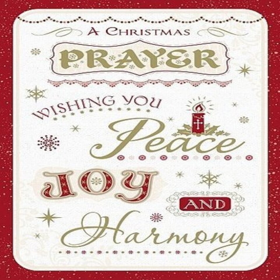 image 1 of A Christmas Prayer Christmas Card By Wishing Well
