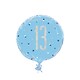 image 4 of Unique Party Glitz Prismatic Age Foil Balloon - Blue - 100