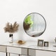 image 2 of HOMCOM Circle Wall Mirror, 61 cm Round Bathroom Mirror for Living Room, Bedroom, Hallway, Black