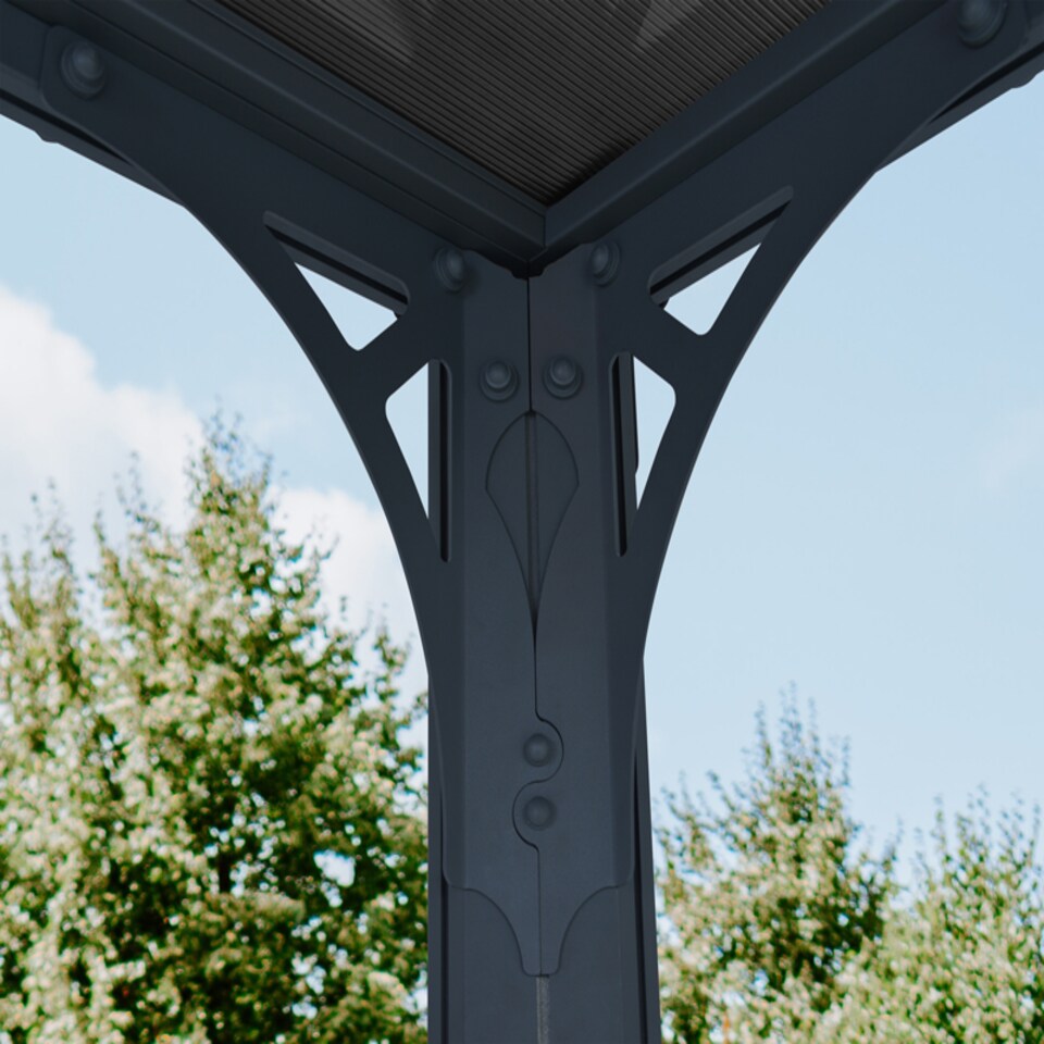 image 1 of Milano 4300 Garden Gazebo Grey Bronze - Polycarbonate - L426 x W309 x H225 cm - Grey