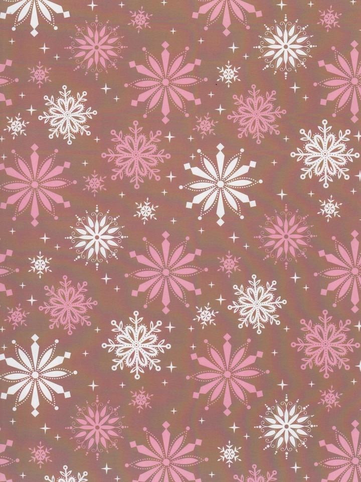 image 1 of Christmas Gift Wrapping Paper 4 x 8M Rolls And Gift Tags Rose Gold Blush Pink
