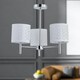 image 5 of Set of 2 Brea - Chrome 3 Light Fittings with White Cut Out Shades | Chrome | White | 2