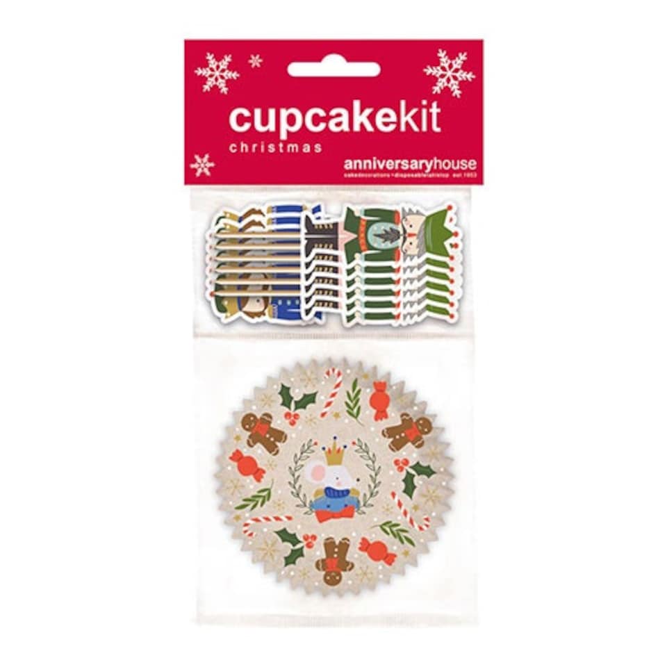 image 1 of Nutcracker Christmas Cupcake Kit - Pack of 28