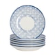 image 1 of Nicola Spring Hand-Printed Sauce Dishes - 10cm - Navy - Pack of 3 | Blue | Blue