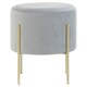 image 5 of Interiors by Premier Hayes Round Grey Velvet Stool
