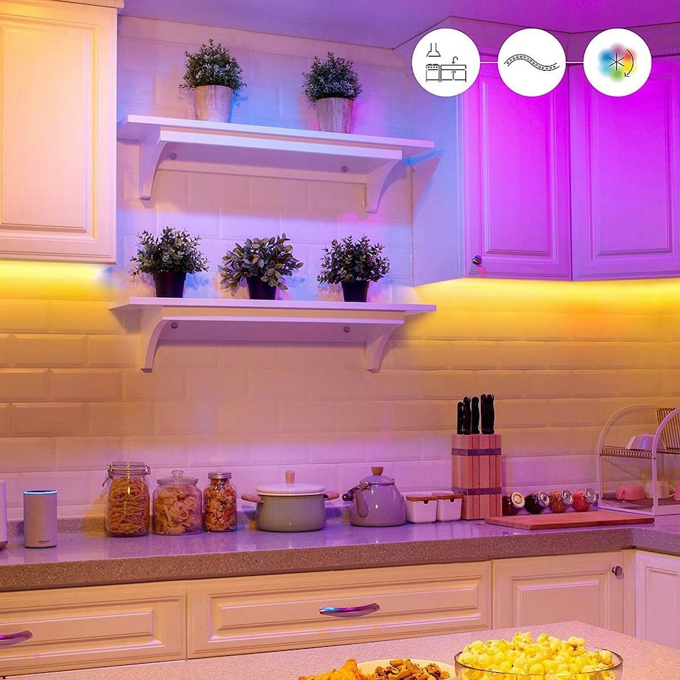 image 1 of WiZ LED Smart Coloured Light Strip 1 Meter Extension