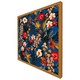 image 1 of Bright red & orange tropical flowers & plants (Picture Frame) Brown | Oak | M