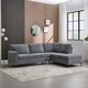 image 8 of Roma 4 Seater Fabric Corner Sofa Grey | Charcoal