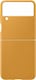 image 3 of Samsung Galaxy Z Flip 3 Leather Cover Mustard - EF-VF711LYEGWW