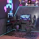 image 10 of HOMCOM Corner Gaming Desk with Monitor Stand Cup Holder Headphone Hook