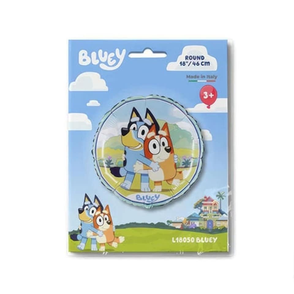image 1 of Bluey and Bingo Round Foil Helium Balloon 46cm / 18 in