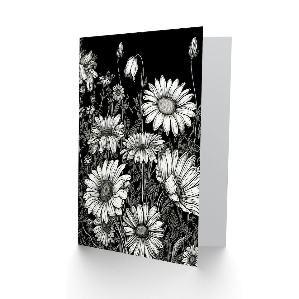 image 1 of Daisy Gerbera Wildflower Wife Birthday Card