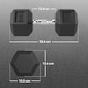 image 7 of HOMCOM 2x15KG Rubber Hex Dumbbell Portable Hand Weights for Home Gym
