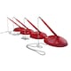 image 1 of Pack of 4 Red Reception Counter Pens on Chain