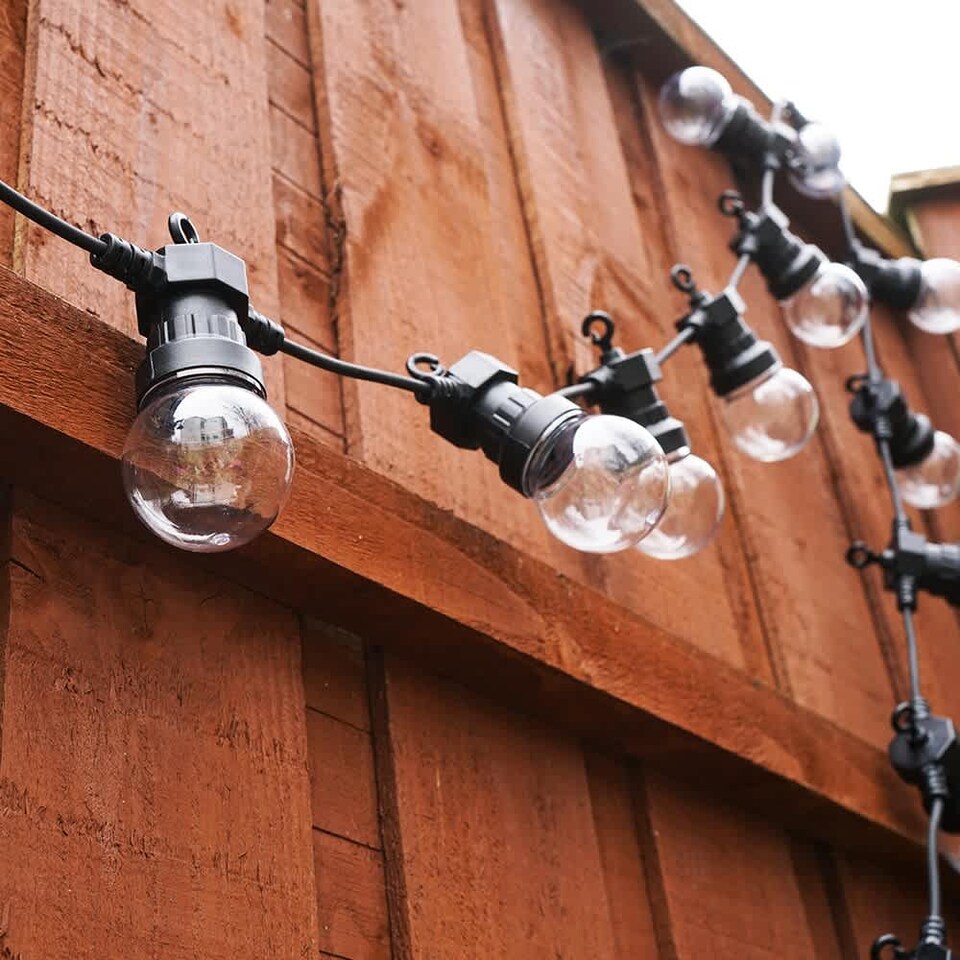 image 1 of ValueLights Maritta 10 Set Black Outdoor String Festoon Light