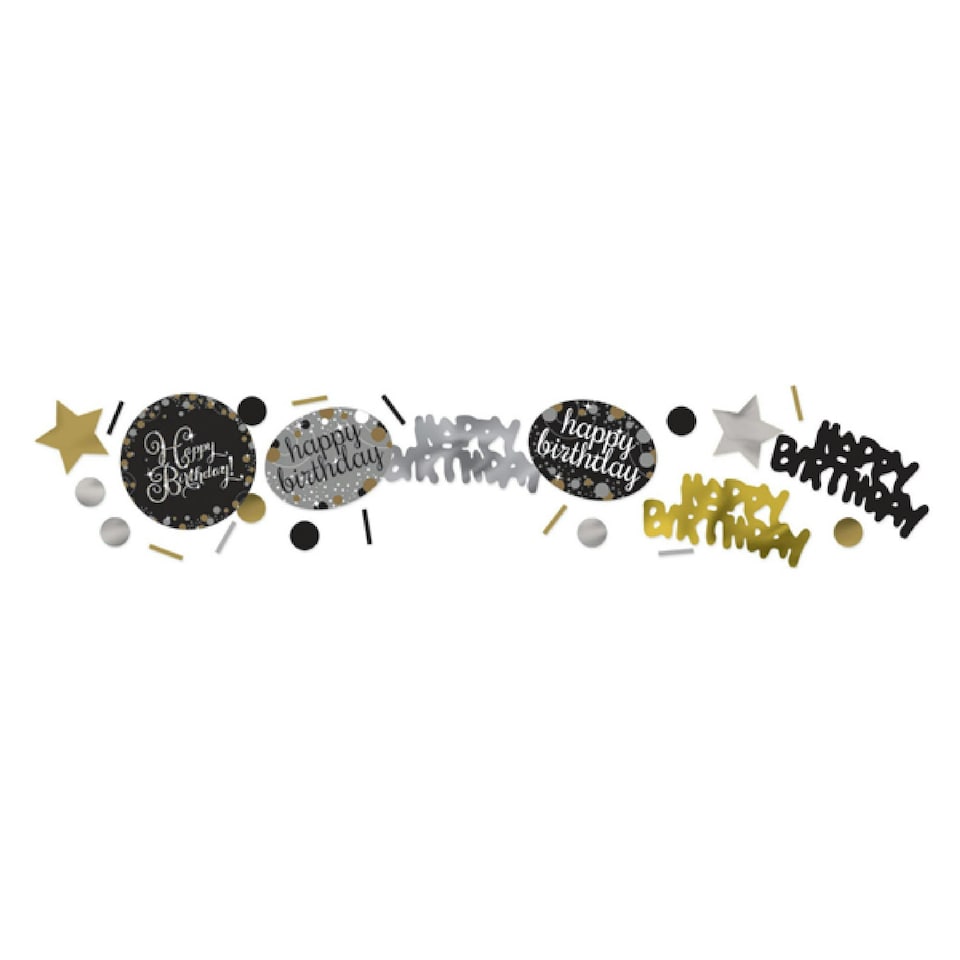 Amscan Gold Sparkling Happy Birthday Confetti - Gold - 1oz