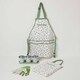 image 5 of Homescapes Green and White Kneeling Pad for Garden with Floral Bee Design