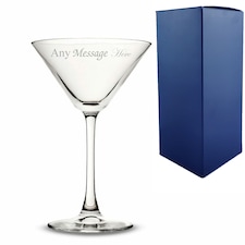Personalised Engraved Enoteca Martini Glass Birthday Gift for Friend