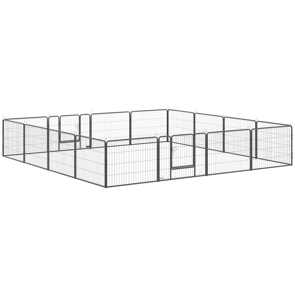 image 1 of PawHut 16 Panels Heavy Duty Puppy Play Pen for Small 60Hcm
