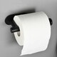 image 2 of Living and Home Modern Wall Mounted Stainless Steel Toilet Paper Roll Holder, Black