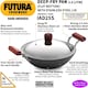 image 3 of Futura Induction Compatible Hard Anodised Flat Bottom Deep Fry Pan with Steel Lid, 2.5 Litre