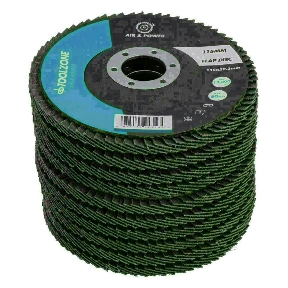 image 1 of 120 Grit Flap Discs Fine Grade Aluminium Oxide Sanding Removal Type 29 100pk
