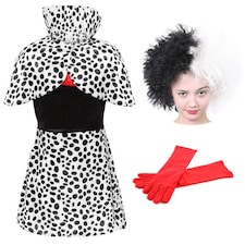 Evil Dog Lady Costume with Wig and Gloves | Black | L