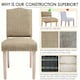 image 4 of Yaheetech Set of 2 Upholstered Kitchen Chairs Dining Room Chairs | Multi | Khaki(