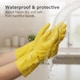 image 3 of Household Gloves 4 Pairs Strong Non Slip Grip Reusable Rubber Gloves Size Medium
