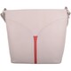 image 2 of Soft Genuine Leather Cross Body Shoulder Bag, Contrast Colour Panel White | Ivory