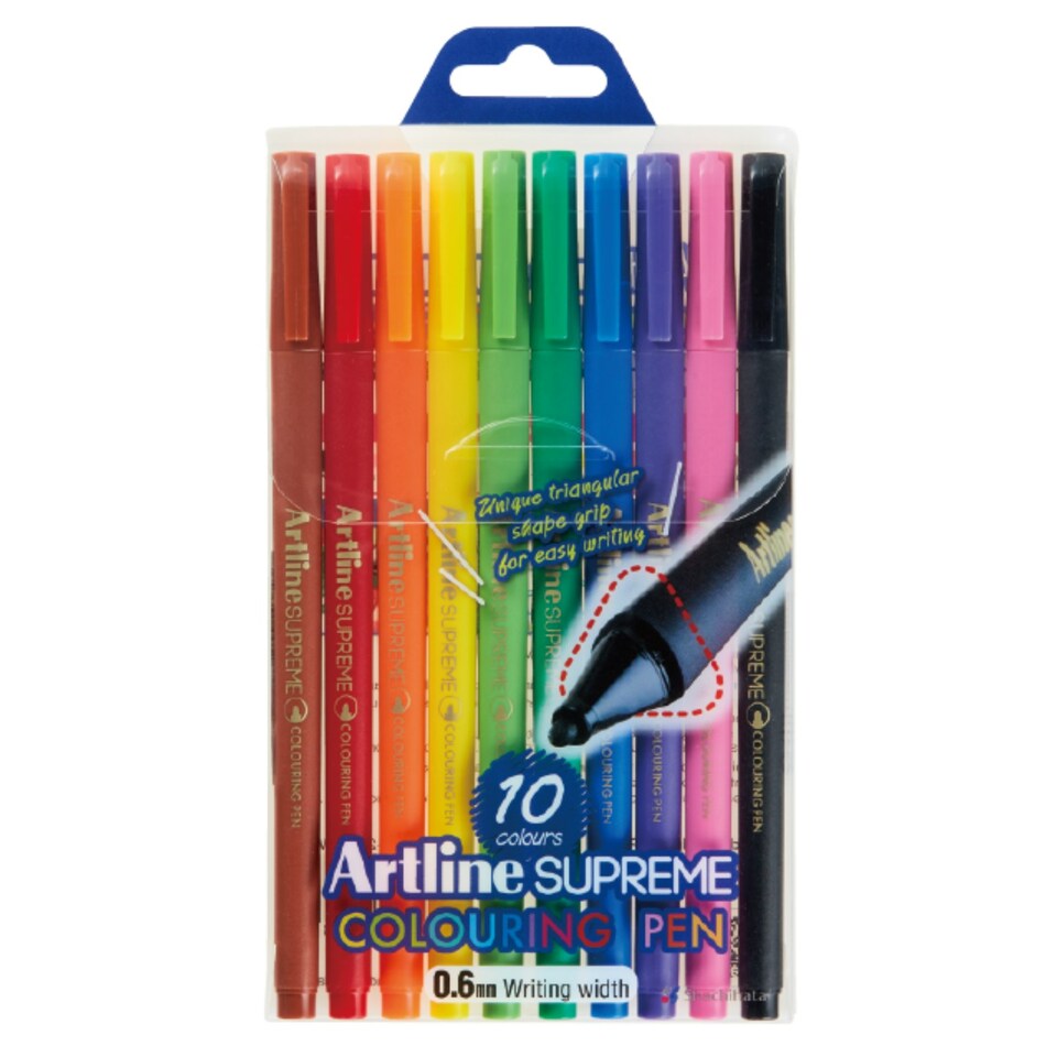 image 1 of Artline Supreme Colouring Pens Assorted 10 Pack Multi