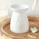 image 5 of Something Different Ceramic Buddha Head Oil Burner - White - 12.5cm x 9.5cm x 9.5cm