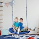 image 9 of HOMCOM Round Swing Kids Game Spin Rope Playground Steel φ100cm Playroom
