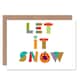 image 1 of Patchwork Let It Snow Christmas Card
