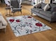 image 2 of Red & White Winter Floral Rug | Multi