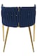 image 4 of Orsina Blue Dining Chair with Woven Back, Dining Room Chair with Braided Pattern, Curved Back Restaurant Chair