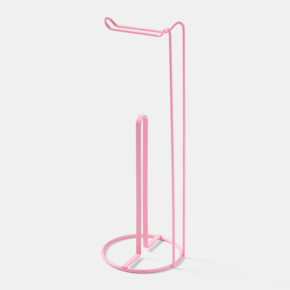 image 1 of OHS Metal Freestanding Toilet Roll Holder Organiser Tissue Paper Storage