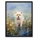 image 1 of West Highland Terrier Claude Monet Style Dog Black Framed Wall Art Print A4