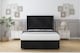 image 1 of Sloomy Devonshire Black Naples Ottoman Bed Base With 54" Wingback Headboard 6' Super King | Black | Black | Super King | 1