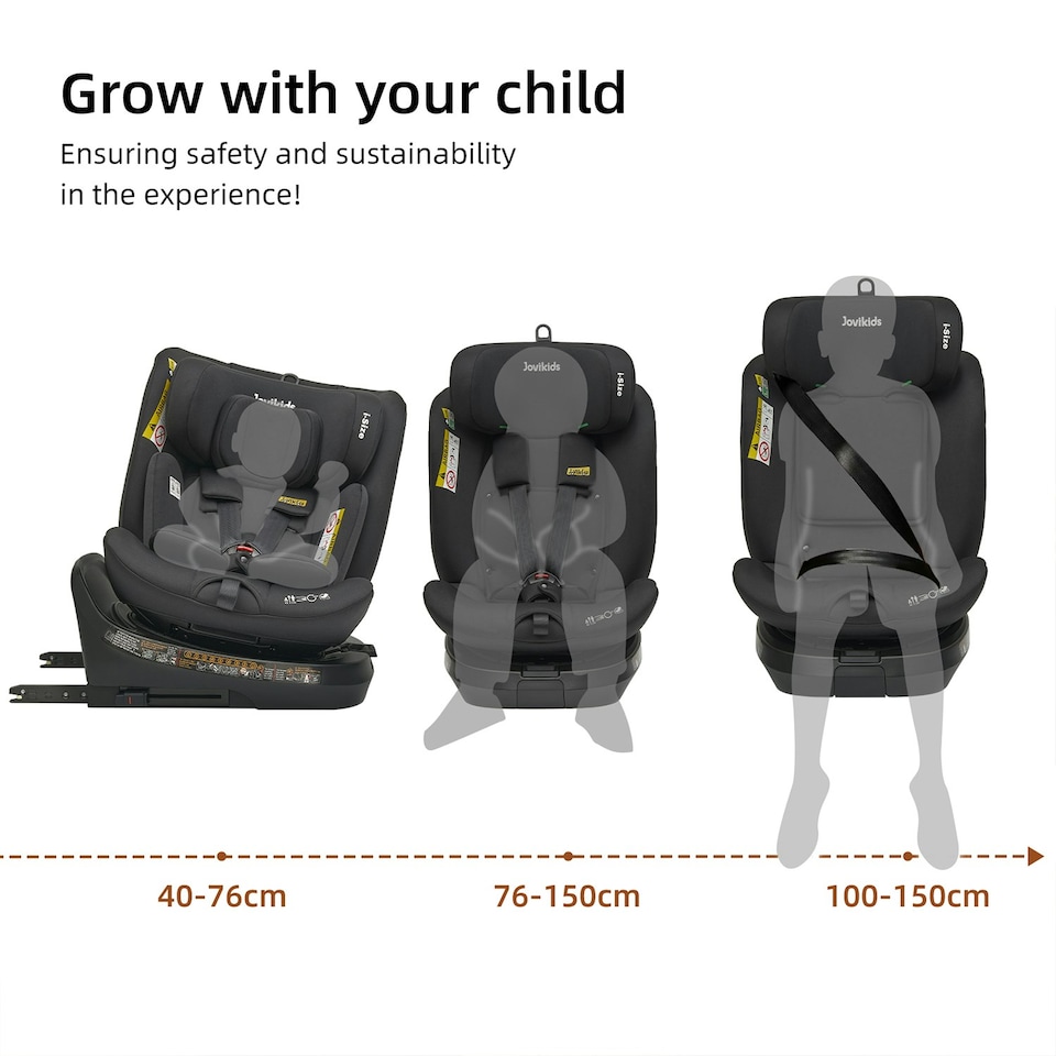 image 1 of JoviKids Spin Ranger TT Car Seat Black Black