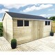 image 3 of 10 x 14 REVERSE Pressure Treated T&G Apex Wooden Workshop / Garden Shed - Double Doors (10' x 14' / 10ft x 14ft) (10x14)