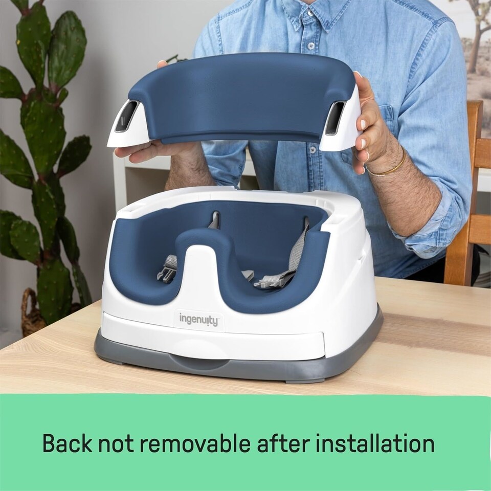 image 1 of Ingenuity Baby Base 2-in-1 Booster Feeding and Floor Seat Night Sky 16727 | Blue | Night sky | One Size | 1