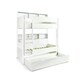 image 1 of Oliver White Storage Bunk Bed And Noah Memory Foam Mattresses
