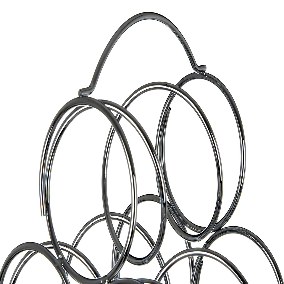 image 1 of Maison by Premier Zuko Chrome 6 Bottles Triangular Wine Rack