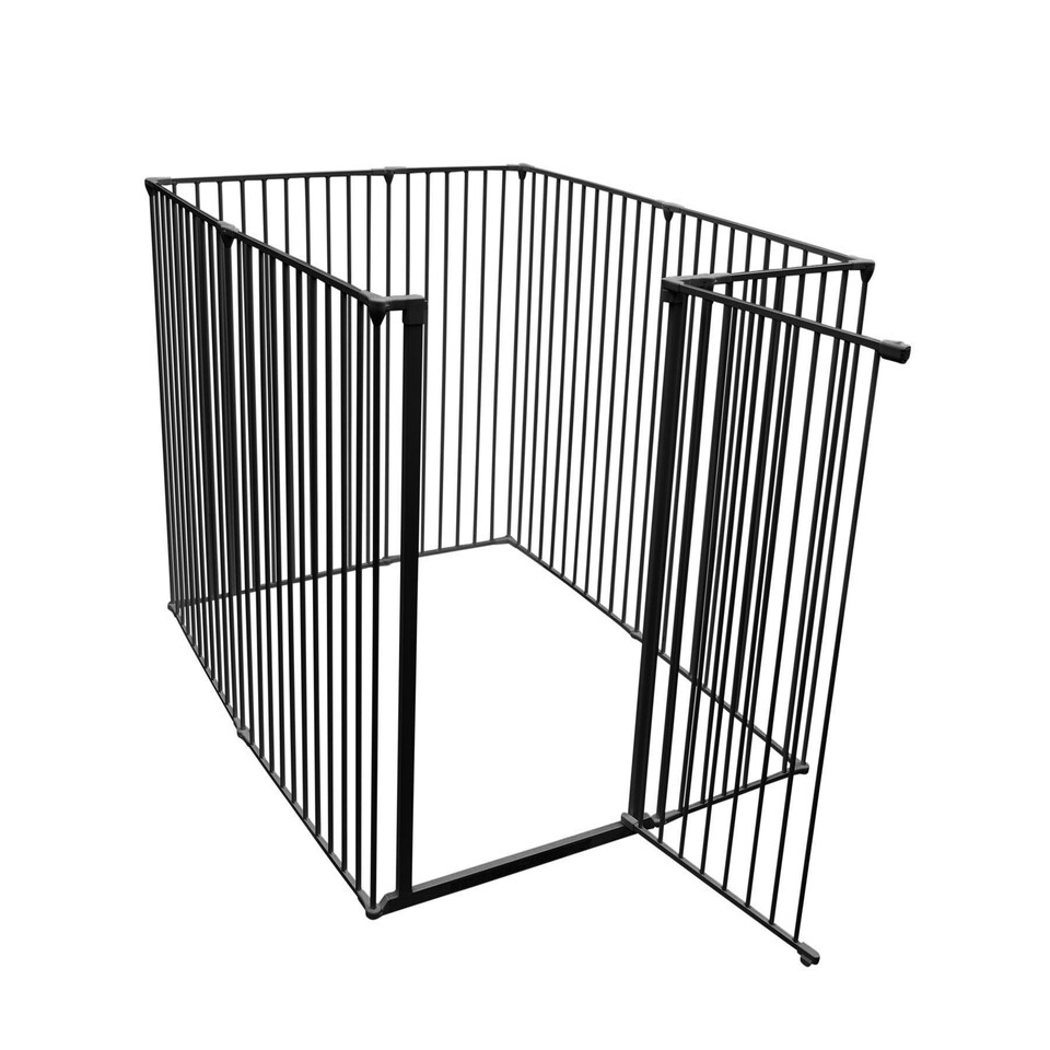 image 1 of Bettacare Extra Tall Pet Pen, 118cm x 144cm, Black, 105cm High, Dog Pen for Pets, Dogs and Puppies, Easy Installation Black