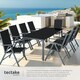 image 4 of Garden Table and Chairs Pompeii - for 8 people, aluminium frame, adjustable backrests | Grey | anthracite | 189 x 90 x 72,70 cm | 1