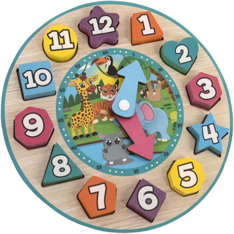 image 1 of Wooden Learning Clock