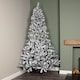 image 1 of 8ft (2.4m) Snow Flocked Artificial Christmas Tree with Green Metal Stand and 1017 Tips